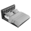 Leather Frame Double Bed 01