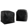 Square Leather Pouf 01