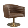 Round Leather Lounge Chair 01