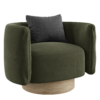 Round Green Wood Lounge Chair 01