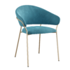 Blue Velvet Dining Chair 01