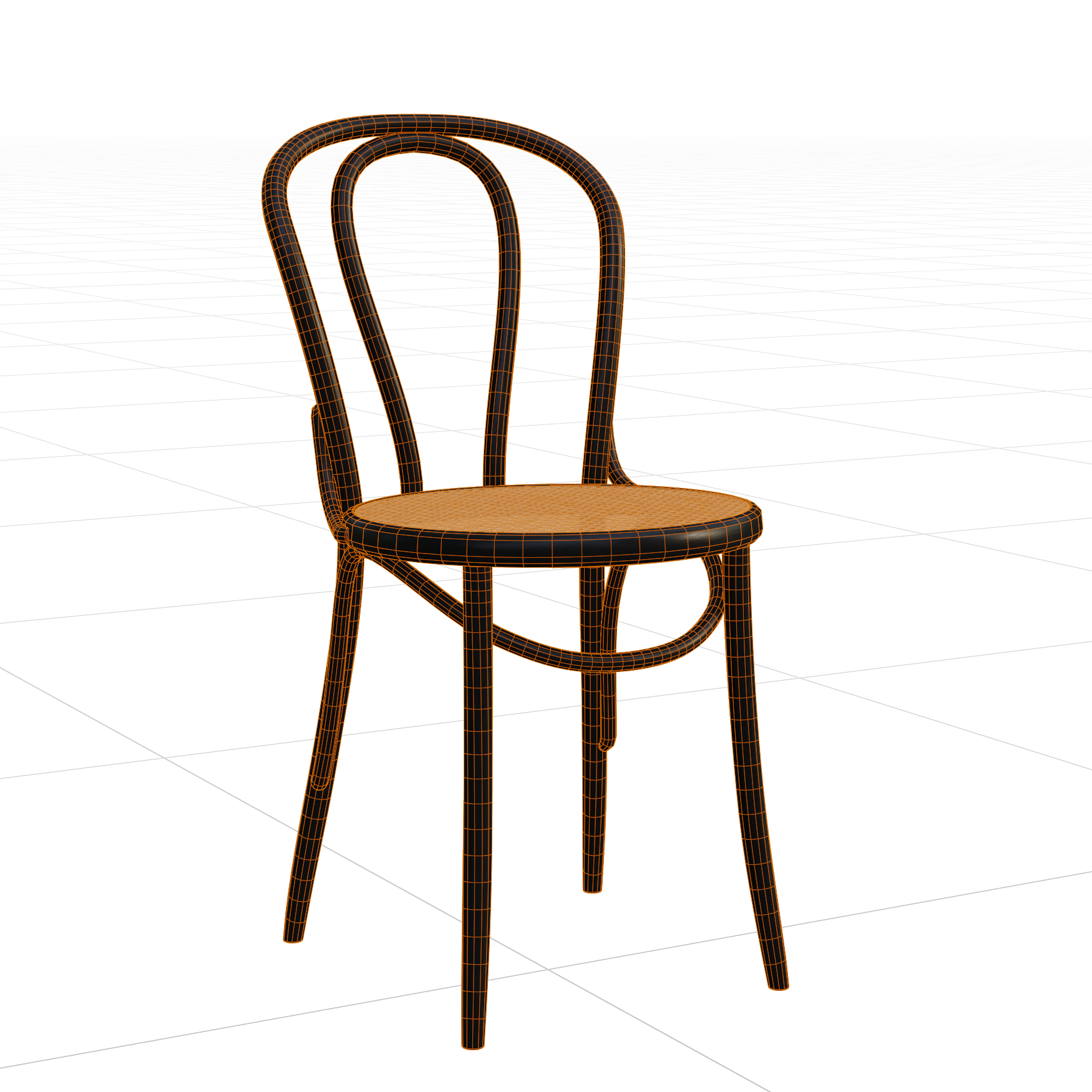 Seating_Chairs_Classic-Black_01_Wireframe