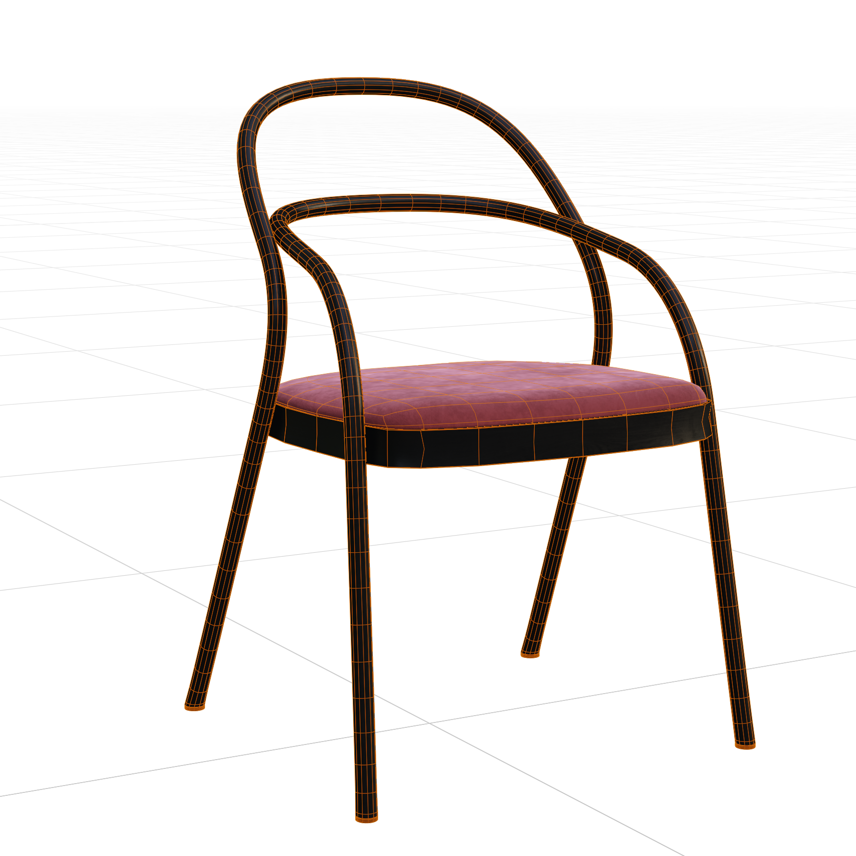 Seating_Chairs_Frame-Wire_01_Wireframe