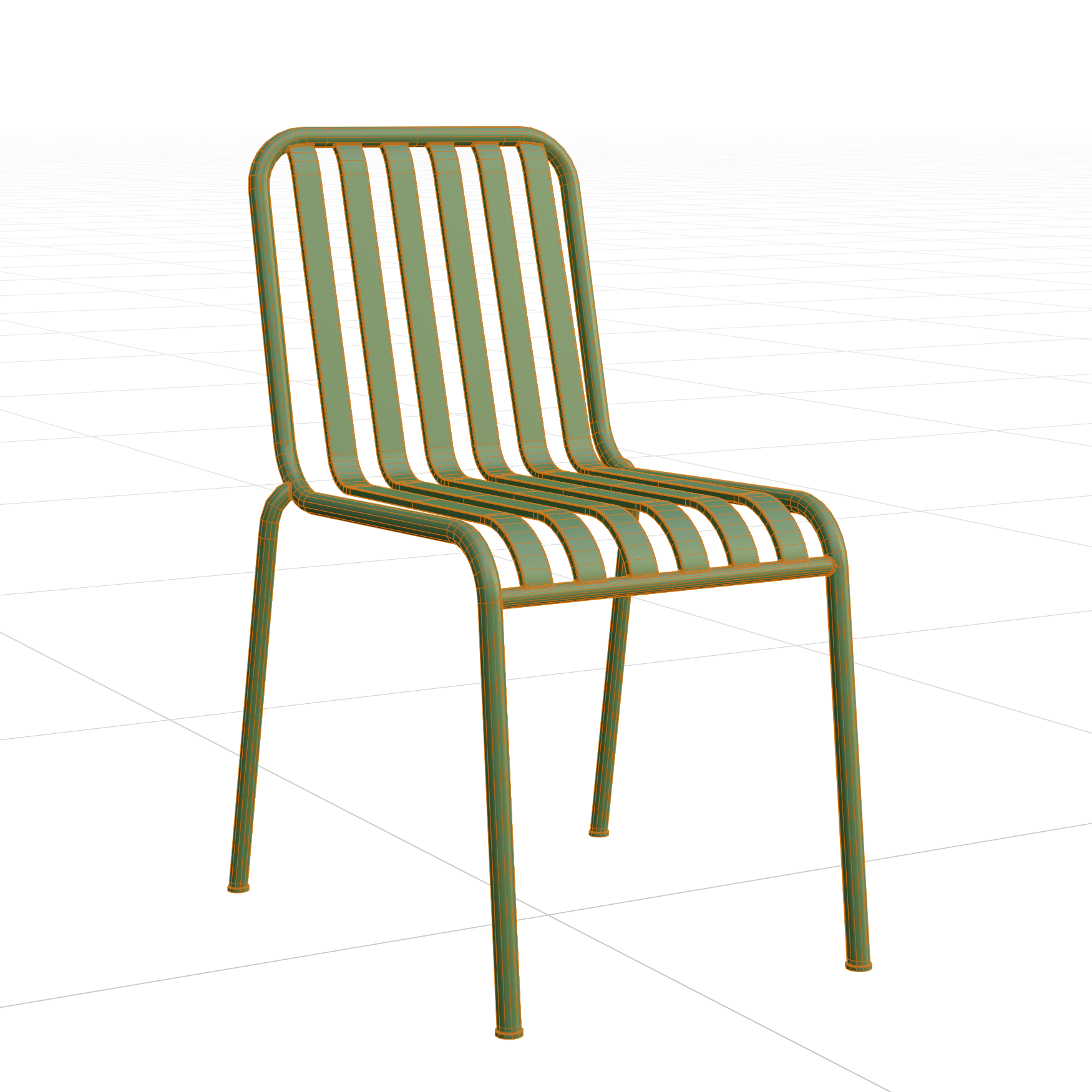 Seating_Chairs_Green-Outdoor_01_Wireframe