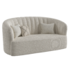 Curved Boucle Sofa 01