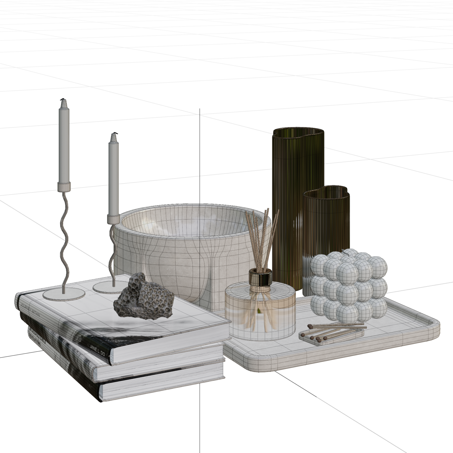 Living decorative set 01 imeshh 3d model for blender 4 0 