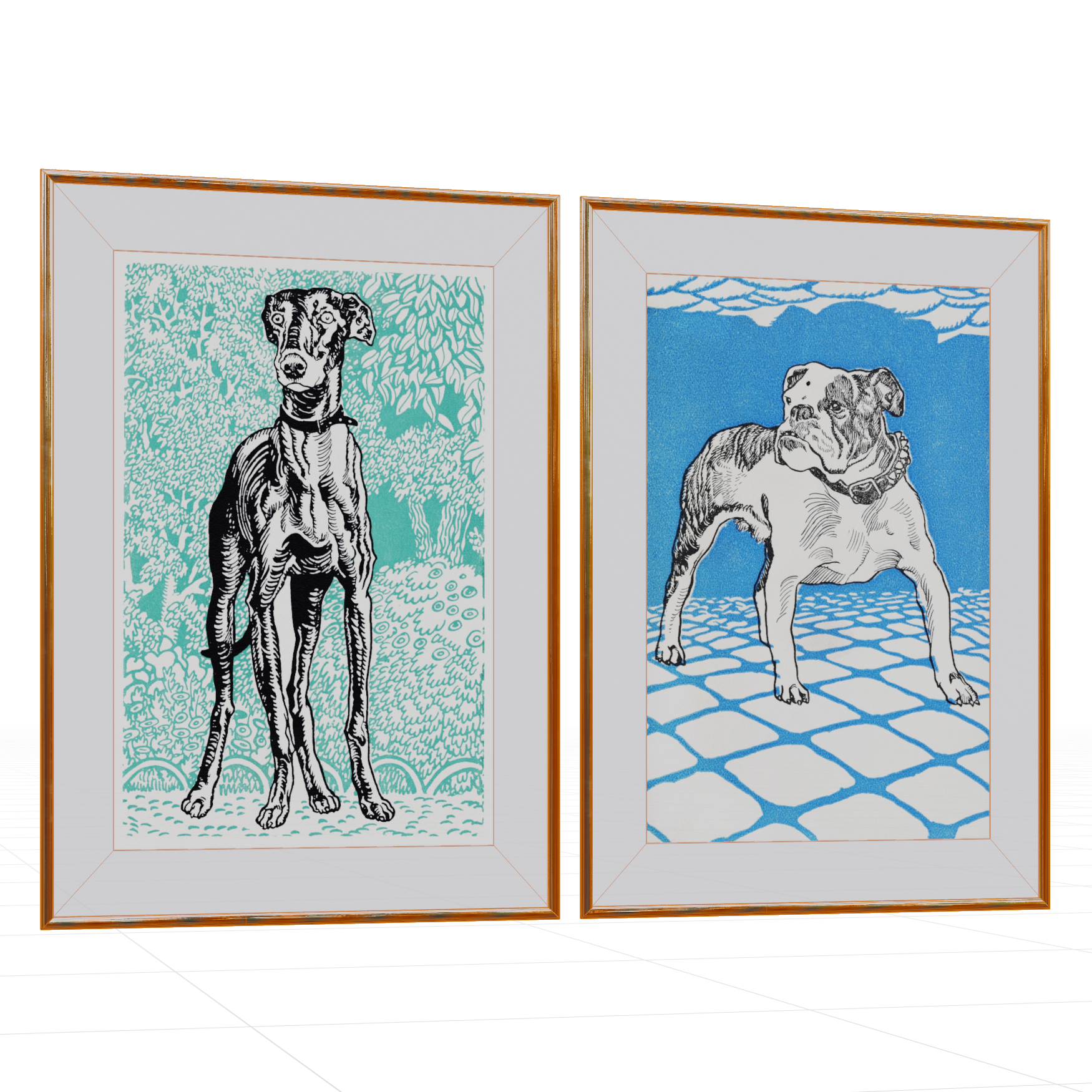Decorations_Frames_Dog_01_Wireframe