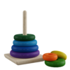 Wooden Colored Rings 01