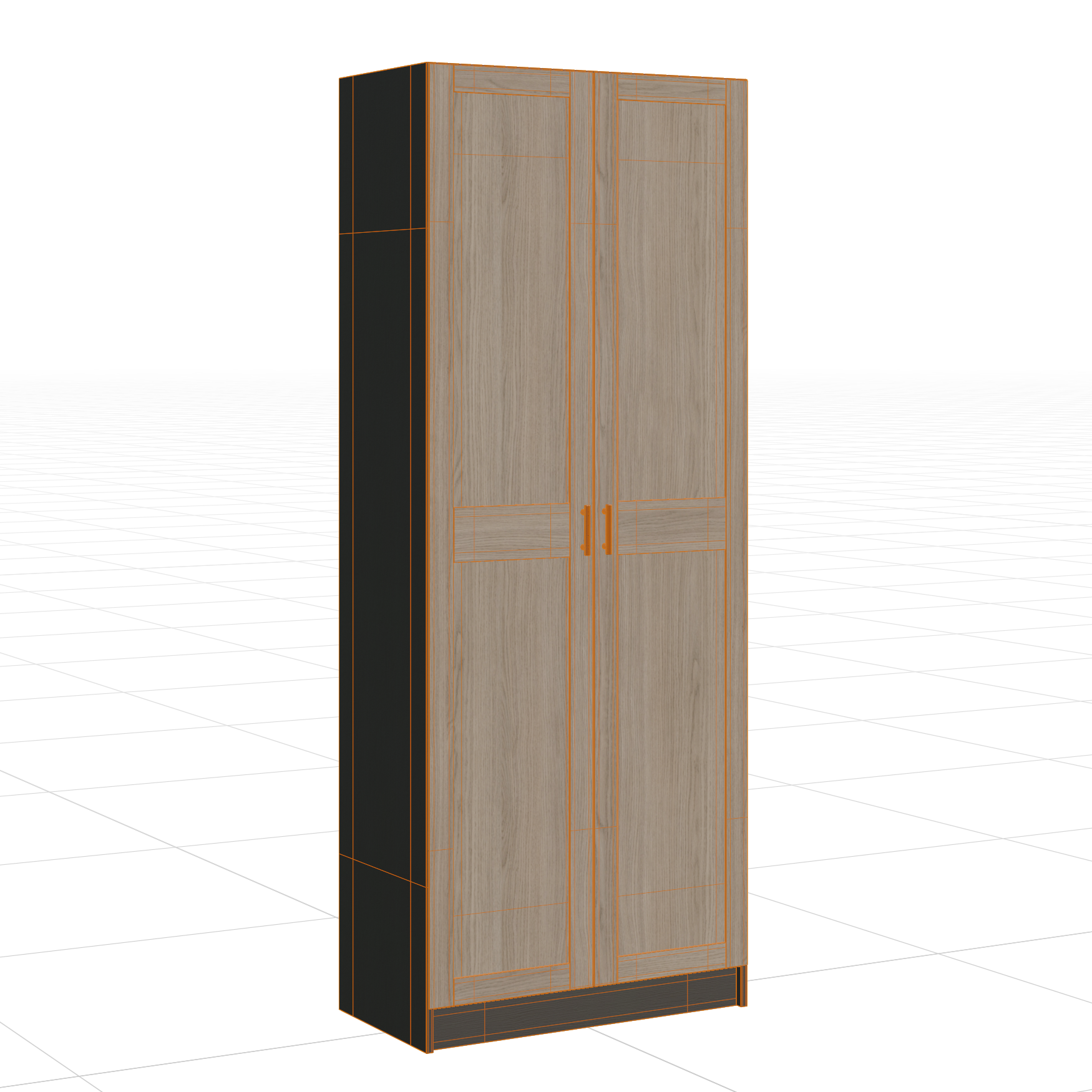 Bedroom_Closets_Contemporary-Oak_01_Wireframe