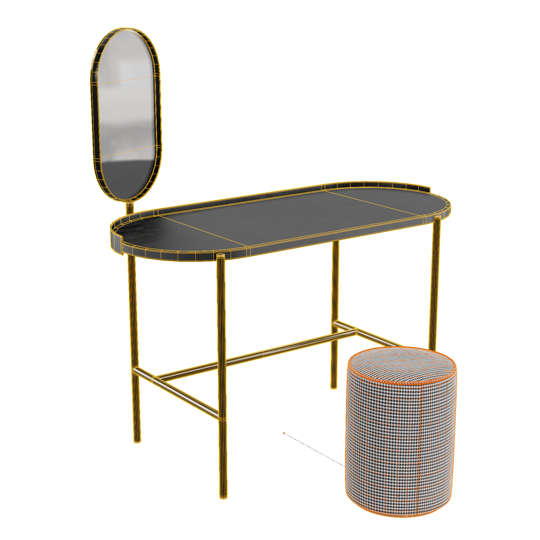 Bedroom_Dressing-Tables_Rounded_01_Wireframe