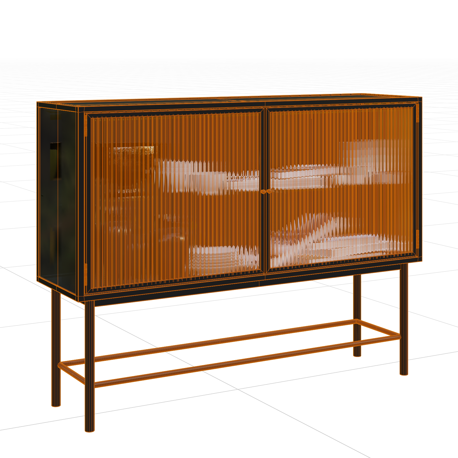 Storage_Cabinets_Glass-Dresser_01_Wireframe