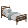 Wooden Frame Single Bed 01