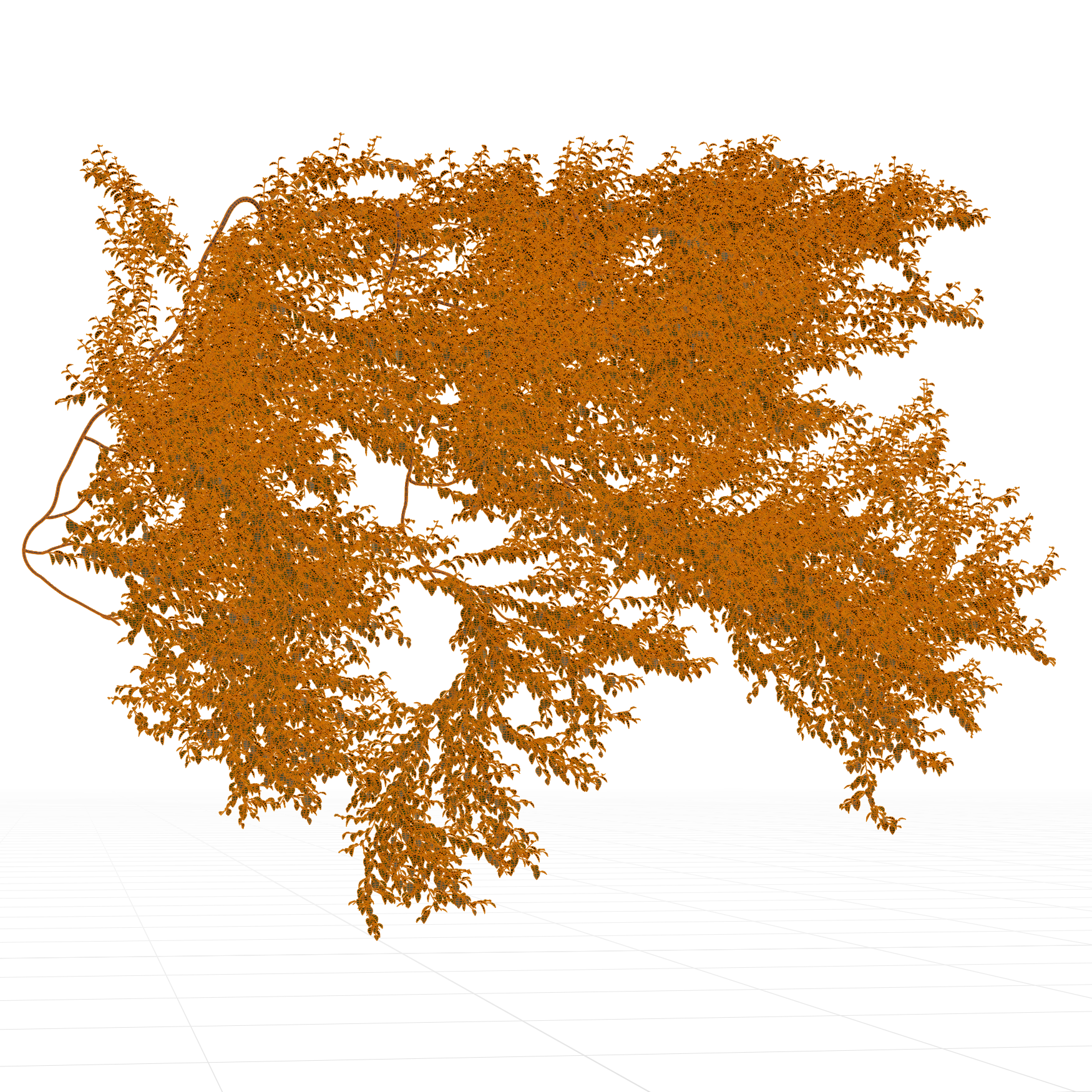 Plants_Outdoor-Climbers_Bush-Wall-Hanging_01_Wireframe