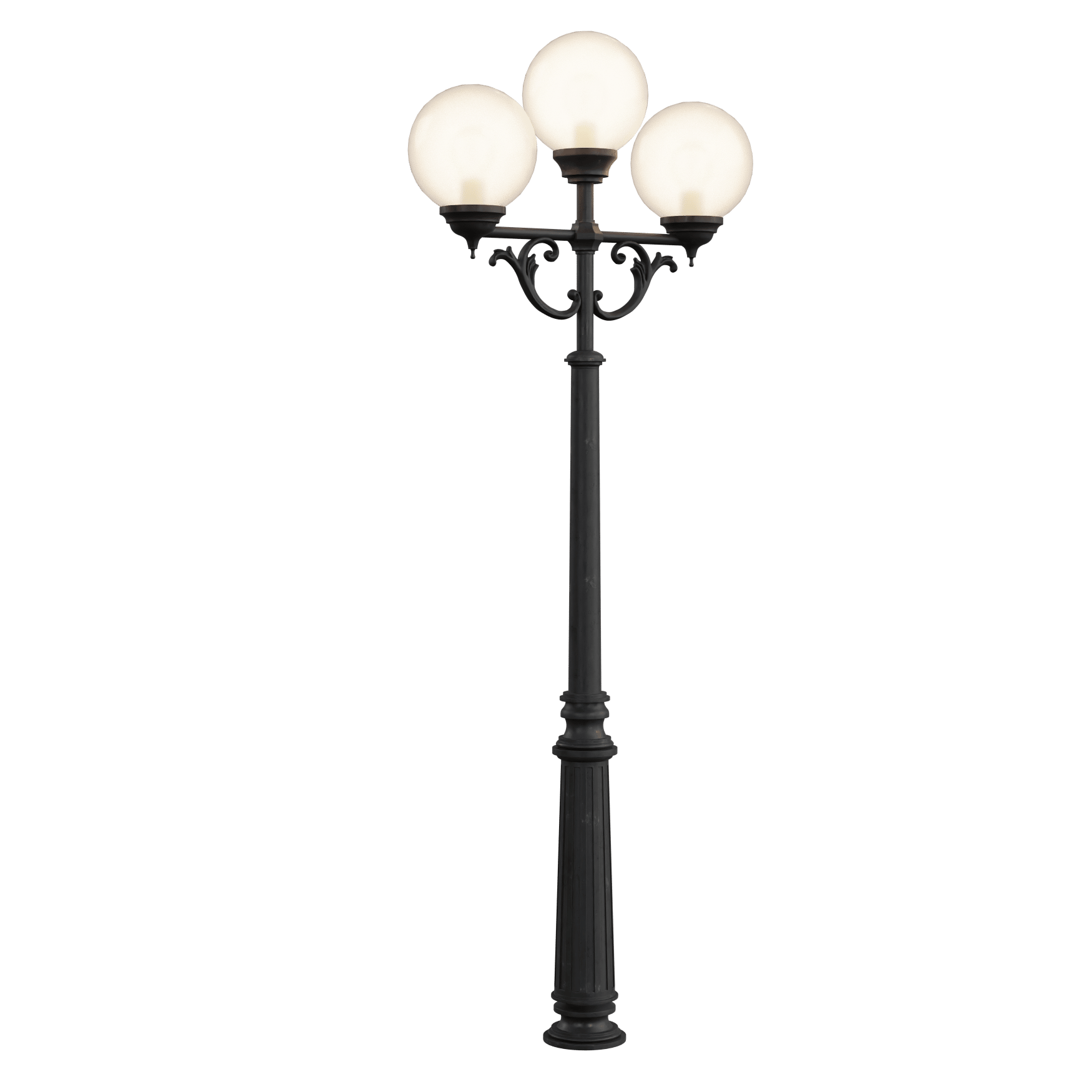 Traditional Triple Street Light 01 • iMeshh - 3D Model for