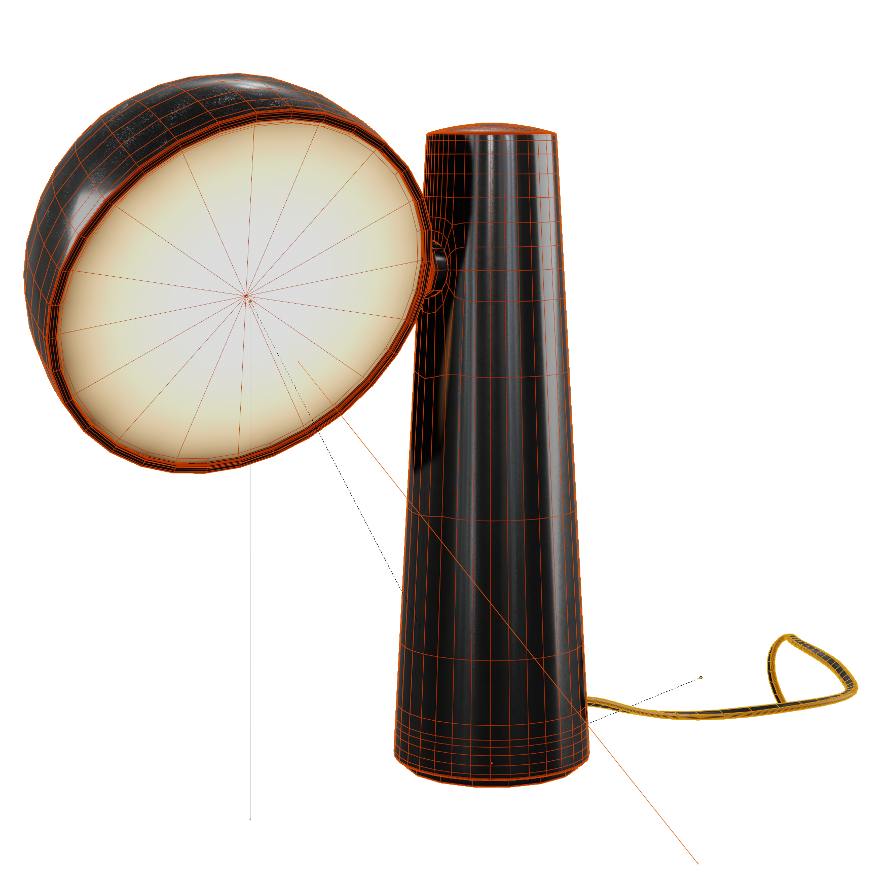 Lighting_Table-Lamps_Globe-Half_01_Wireframe