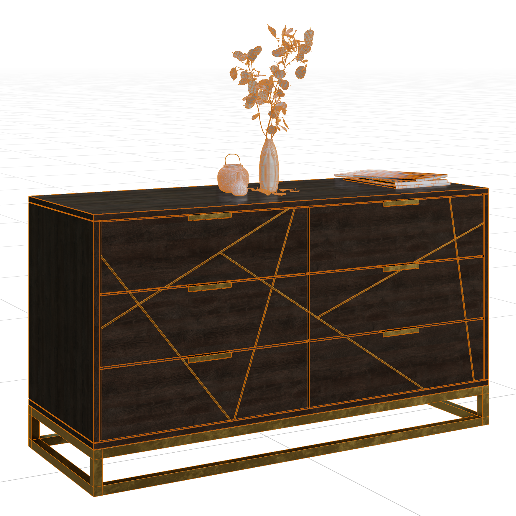 Storage_Dressers_Modern-Black_02_Wireframe
