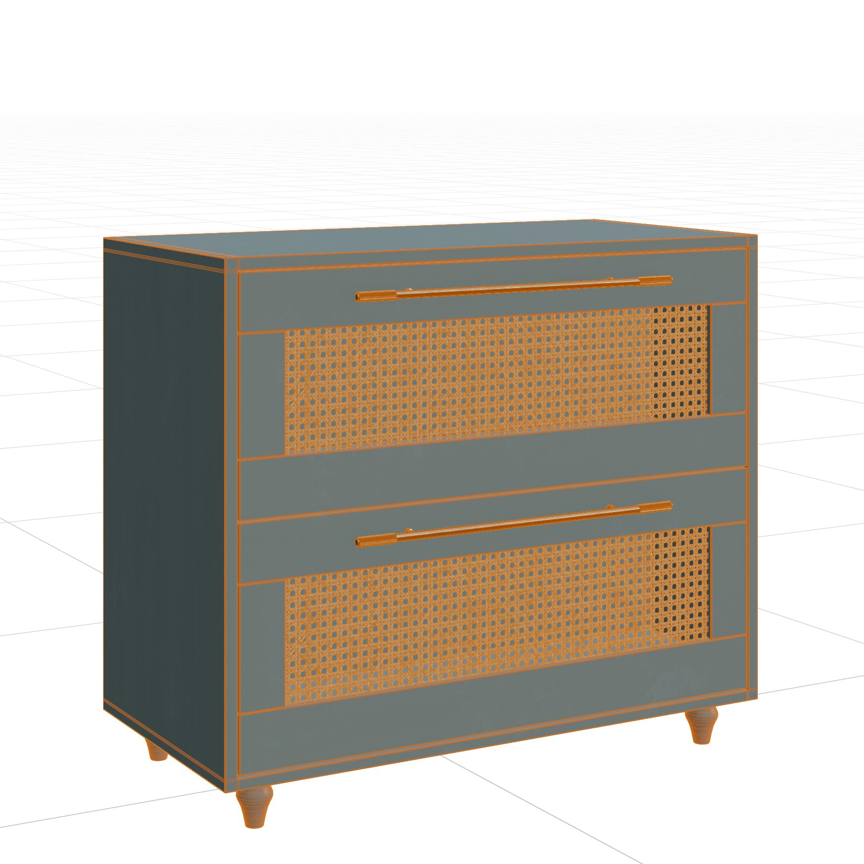 Storage_Dressers_Front-Wicker_01_Wireframe
