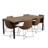 Wood Table Dining Set 01