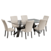 Rectangle Glass Table Dining Set 01