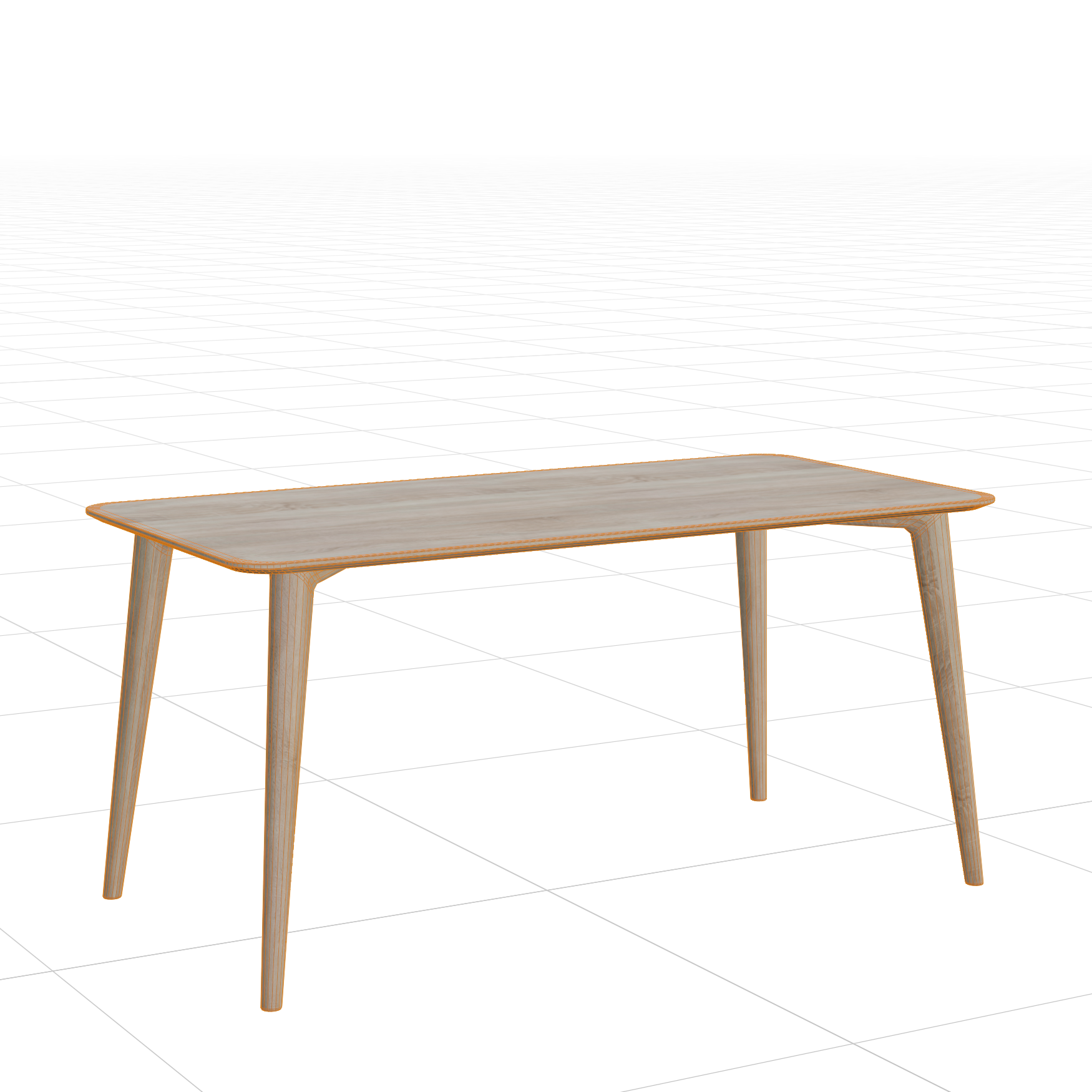 Tables_Dining_Wooden_02_Wireframe
