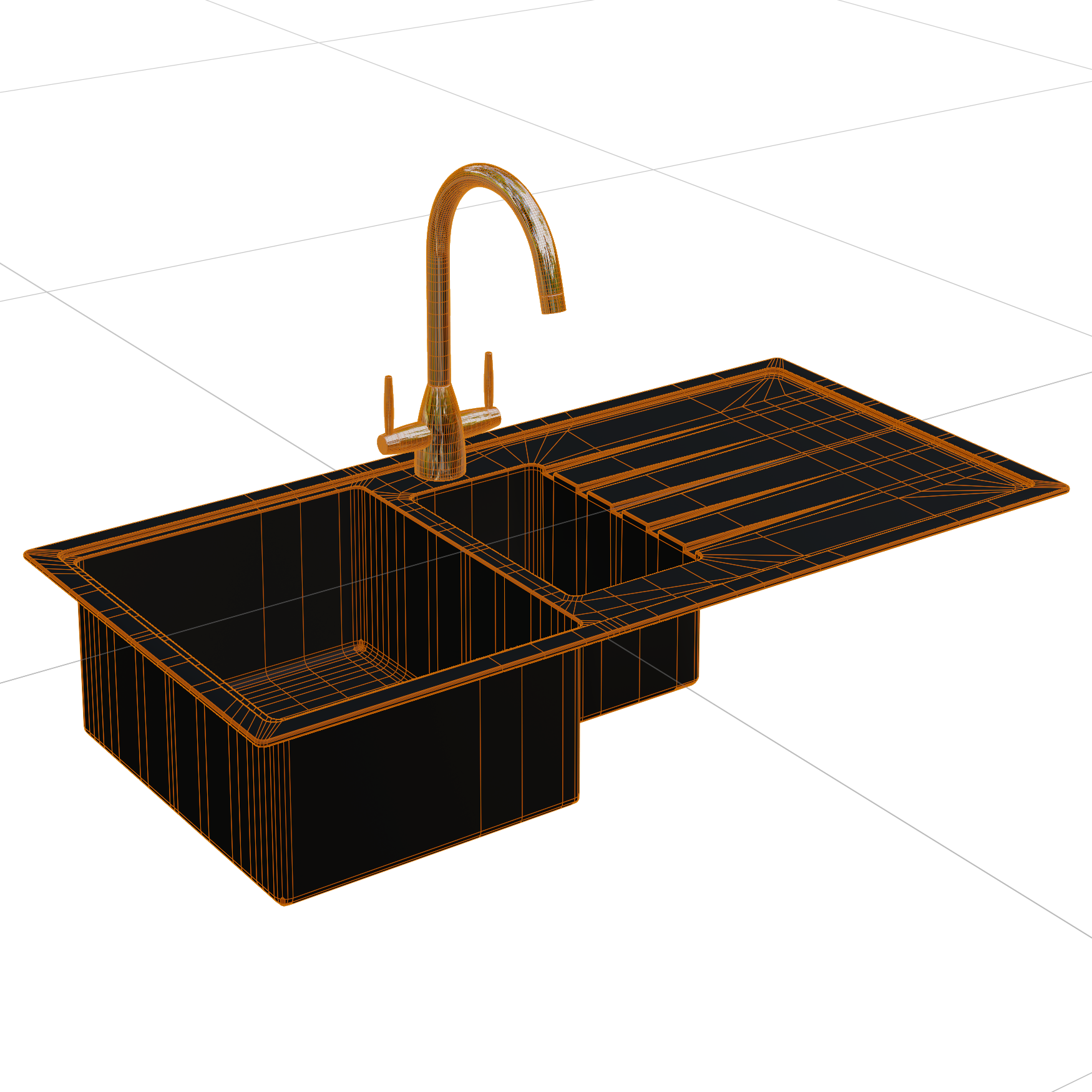 Kitchen_Sinks-Taps_Sink-Schon_01_Wireframe