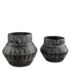 Black Geometric Vase Set 02