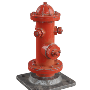 Fire Hydrant 01 urban 3D model, Blender render preview