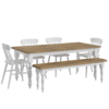 White Farmhouse Dining Table Set 01