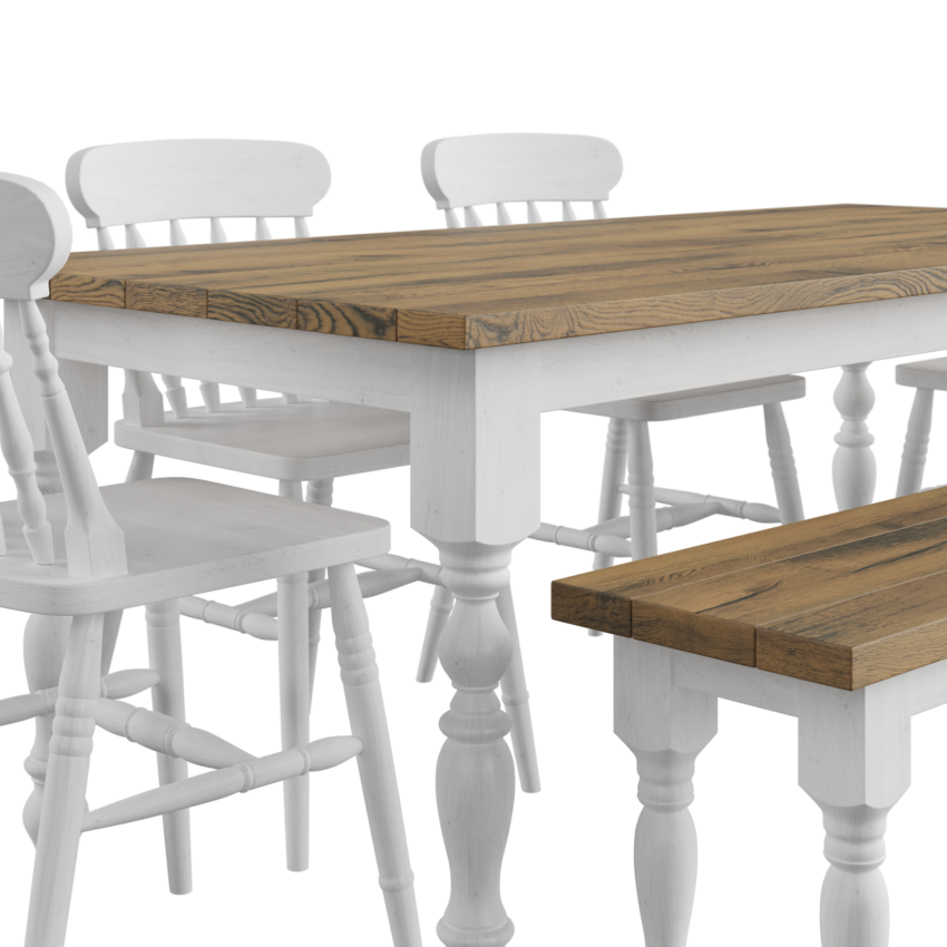 white-farmhouse-dining-table-set-01-imeshh-3d-model-for-blender-4-0