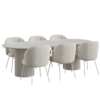 White Elegant Dining Table Set 03