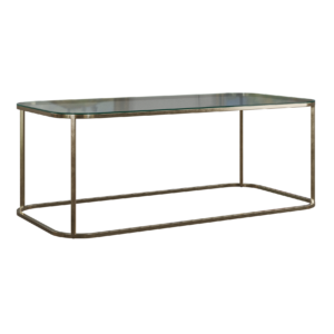 Rectangular Glass Metal Coffee Table 01
