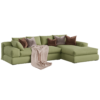 Chaise Green Sofa 01