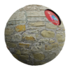 Mixed Yellow Stone Bricks 02