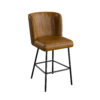 Industrial Leather Stool 01