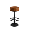 Industrial Quilted Leather Stool 01