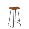 Industrial Leather Stool 04