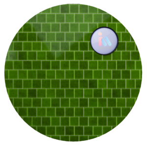 Glazed Green Square Ceramic Tile GeoNode 01