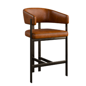 Leather Wraparound Stool 01