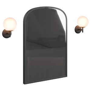 Black Arch Bathroom Mirror 02