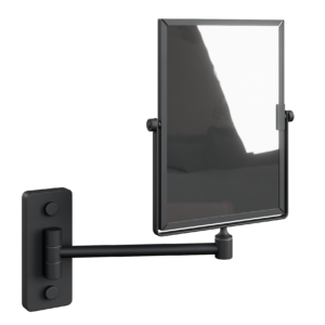 Adjustable Black Bathroom Wall Mirror 01