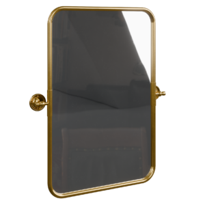 Tilting Golden Bathroom Wall Mirror 01