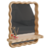 Wavy Wood Bathroom Wall Mirror 01