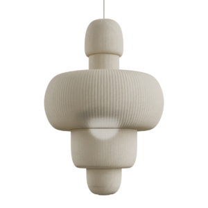 White Stacked Totem Pendant 01