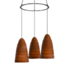 Ribbed Terracotta Cones Pendant 01