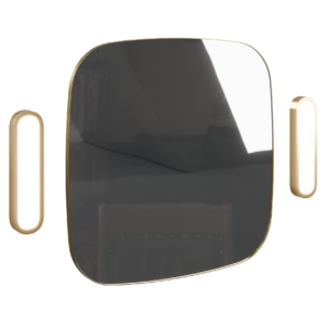 Modern Gold Bathroom Mirror 01