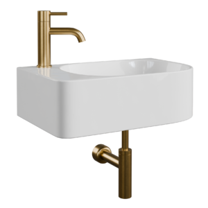 Wall Mounted Gold Basin 01