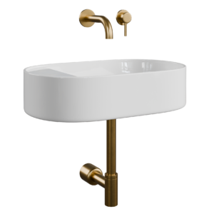 Wall Mounted Gold Basin 02