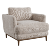 Upholstered Greige Lounge Chair 01