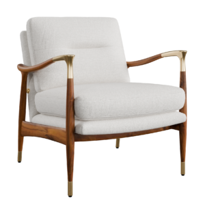 Vintage Gold Cap Lounge Chair 01