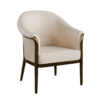 Cream Leather Lounge Chair 01